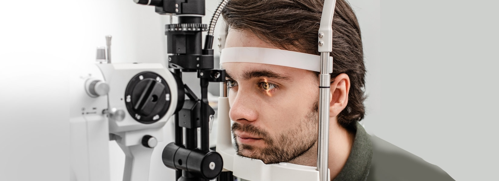 young man during eye exam in Floresville